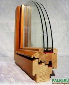 Массив Эко Деревянные окна со стеклопакетом из массива сосны